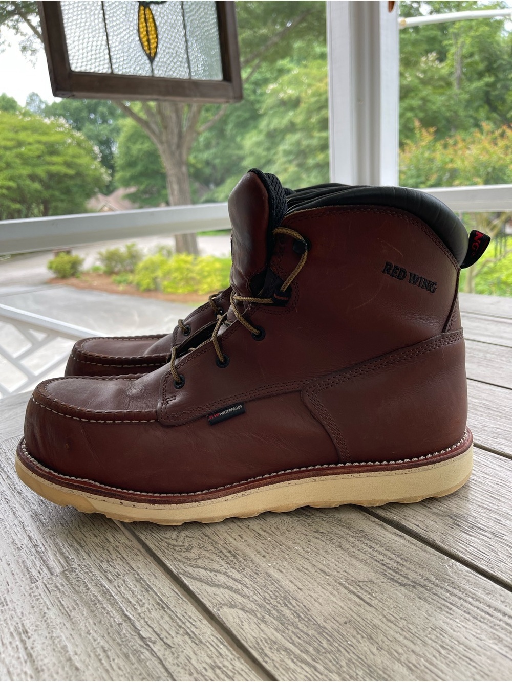 Red Wing Traction Tred Men’s Waterproof Safety Toe 6” Leather Boots size 13 D - Picture 2 of 9